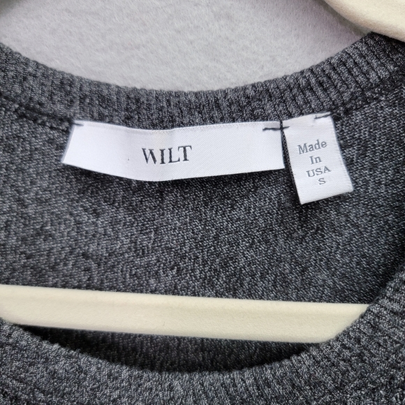 WILT THERMAL MIXED SLOUCHY LONG SLEEVE TOP, SIZE S - Picture 3 of 6